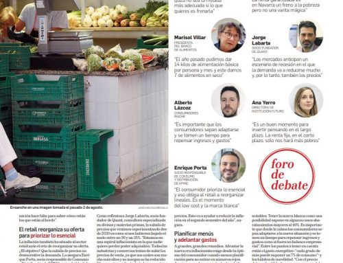 Reportaje «Surfear precios cada vez más altos» en Diario de Navarra